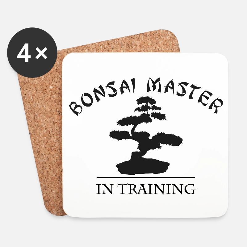 Bonsai Master in Training - Untersetzer (4er-Set) - Weiß