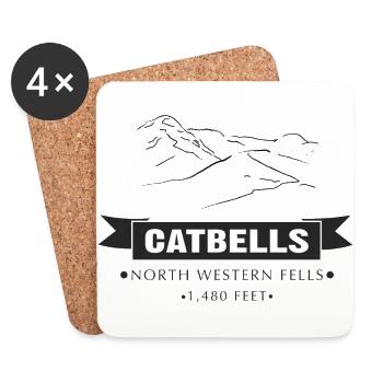Catbells - Coasters (set of 4) - white - Front