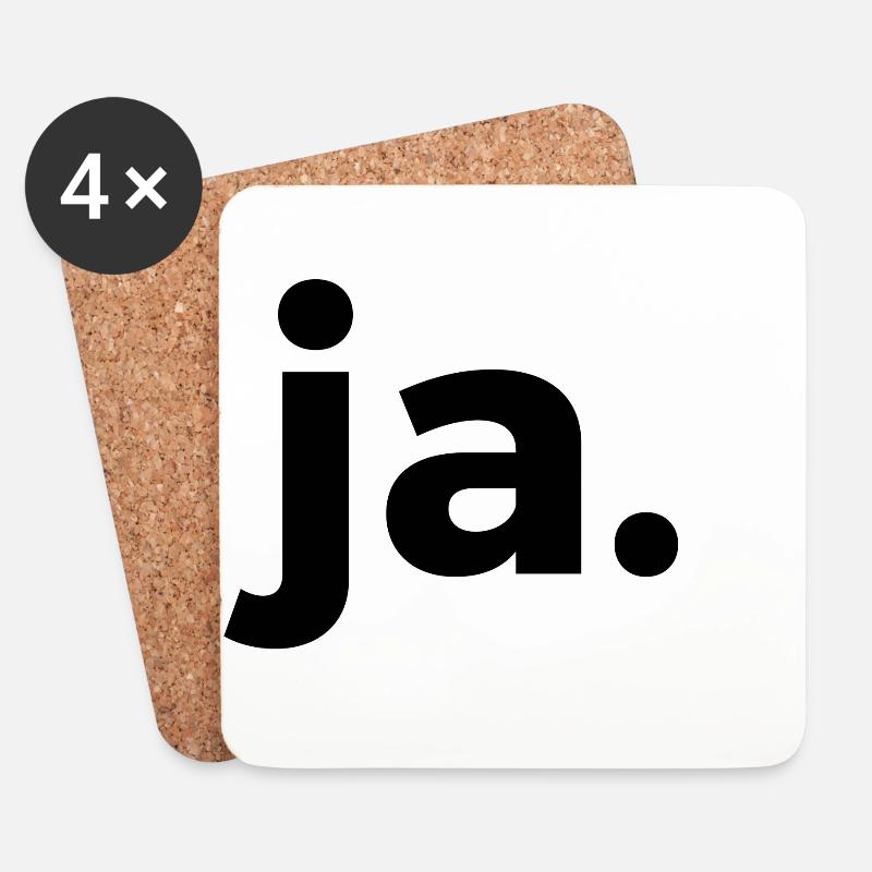 ja - Untersetzer (4er-Set) - Weiß