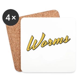 Worms - Untersetzer (4er-Set) - Weiß - Vorne