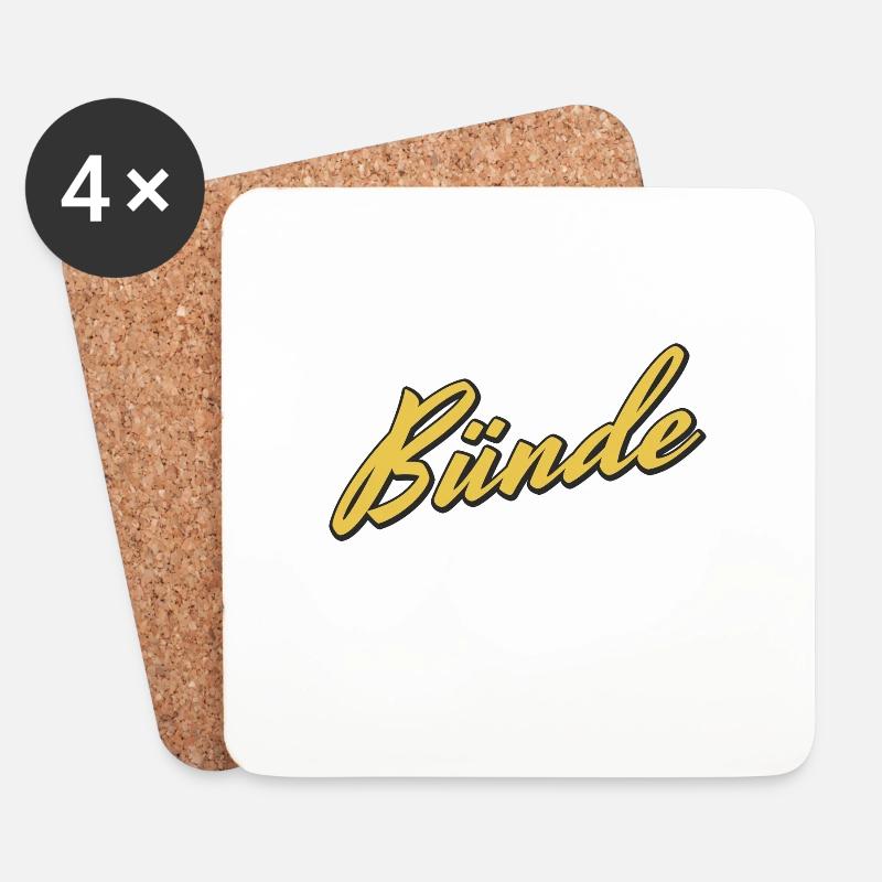 Bünde - Untersetzer (4er-Set) - Weiß
