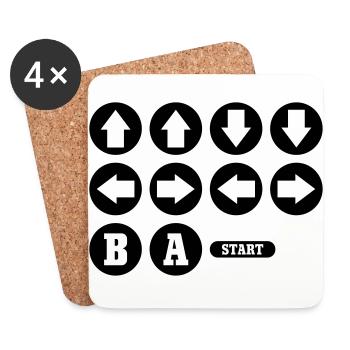 Cheat Code Jeu vidéo - Dessous de verre (lot de 4) - blanc - Devant