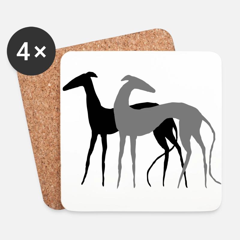 Galgos - Untersetzer (4er-Set) - Weiß