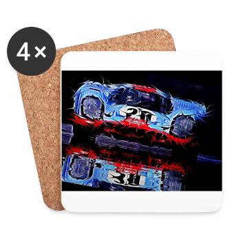 Motor racing - Coasters (set of 4) - white - Front