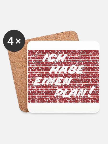 Kult - Ich habe einen Plan! - DDR TV - Untersetzer (4er-Set) - Weiß
