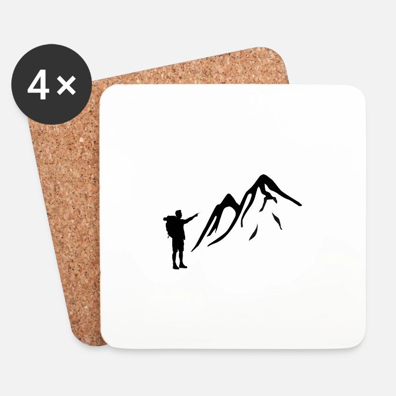 Trekking - Untersetzer (4er-Set) - Weiß