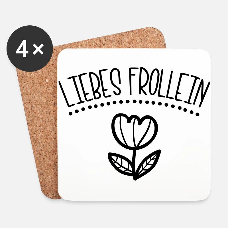 liebes frollein - Untersetzer (4er-Set) - Weiß