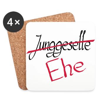 junggeselle 2 - Untersetzer (4er-Set) - Weiß - Vorne
