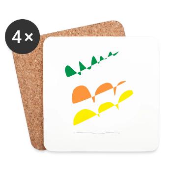 Line color - Untersetzer (4er-Set) - Weiß - Vorne