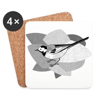 Bergeronnette - Dessous de verre (lot de 4) - blanc - Devant