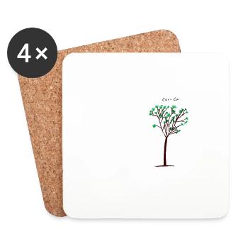 tree - Coasters (set of 4) - white - Front