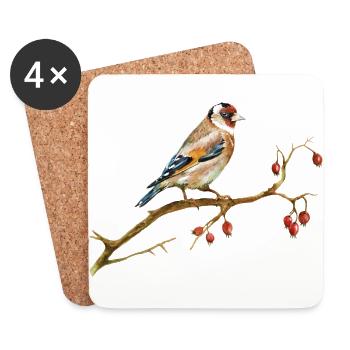Bird - Untersetzer (4er-Set) - Weiß - Vorne
