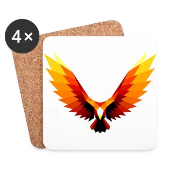 Be Free Firebird 2 Collection - Coasters (set of 4) - white - Front