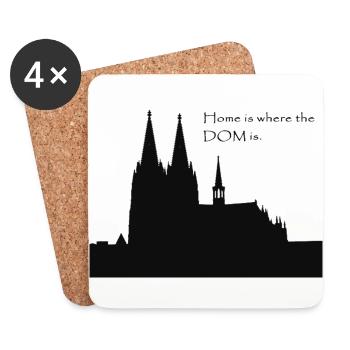 Cathédrale de Cologne - Dessous de verre (lot de 4) - blanc - Devant