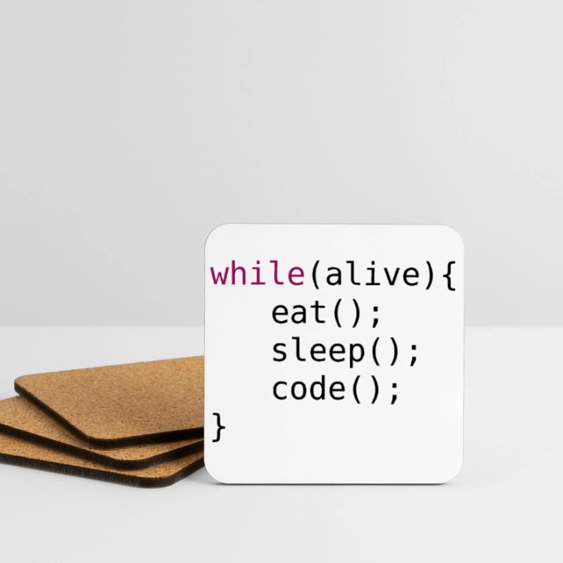 Funny code source code Coasters (set of 4)