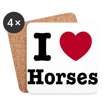 This design lets you change all colours - I love - Coasters (set of 4) - white - Front