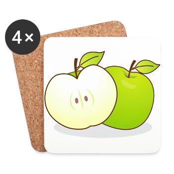 apples - Coasters (set of 4) - white - Front
