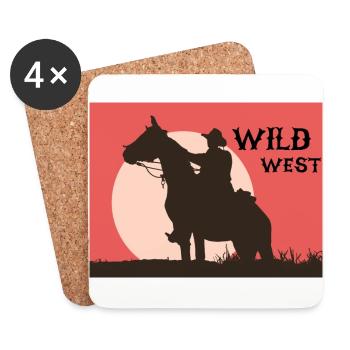 Wild West - Untersetzer (4er-Set) - Weiß - Vorne