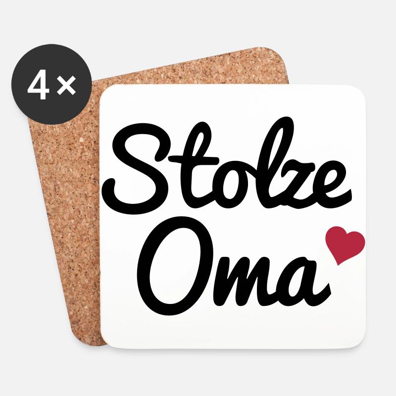 Stolze Oma - Untersetzer (4er-Set) - Weiß