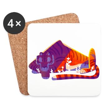 TIGER TIGER - Coasters (set of 4) - white - Front