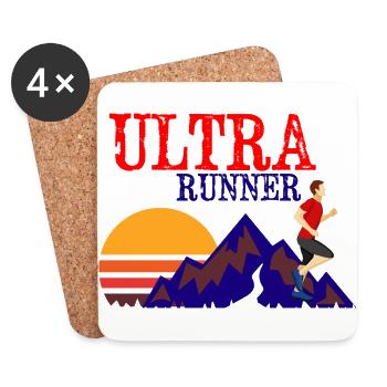 Ultramarathon - Dessous de verre (lot de 4) - blanc - Devant