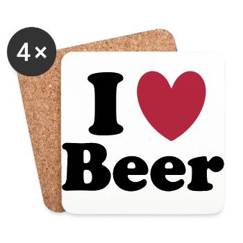 Beer - Untersetzer (4er-Set) - Weiß - Vorne