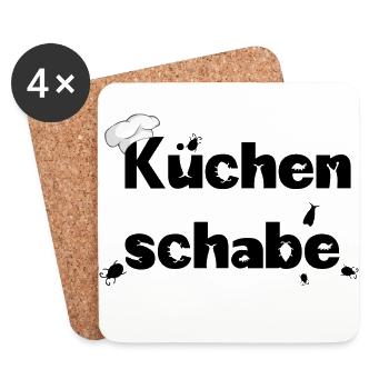 küchenschabe - Untersetzer (4er-Set) - Weiß - Vorne