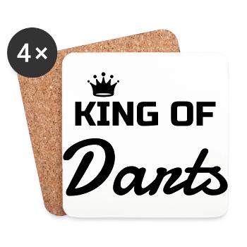 Darts - Target - Game - Sport - Fléchettes - Coasters (set of 4) - white - Front