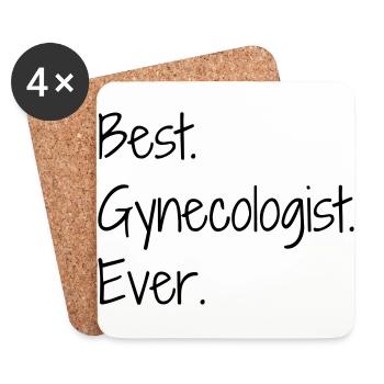 Gynecologist Gynécologue Gynäkologe Médecine - Coasters (set of 4) - white - Front