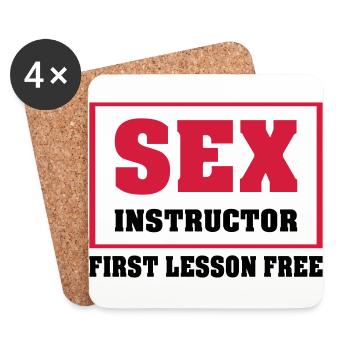 sex instructor - Coasters (set of 4) - white - Front
