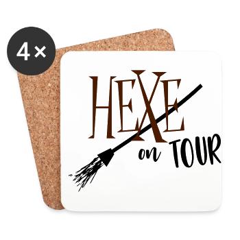 Hexe on Tour - Untersetzer (4er-Set) - Weiß - Vorne