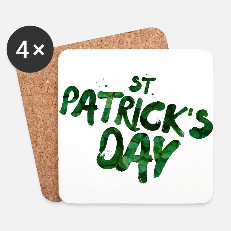 St. Patrick’s Day - Saint Patricks Day - Untersetzer (4er-Set) - Weiß