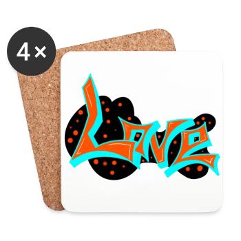 Love art - Untersetzer (4er-Set) - Weiß - Vorne
