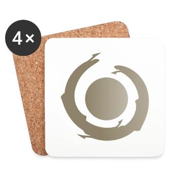 Symbole - Dessous de verre (lot de 4) - blanc - Devant