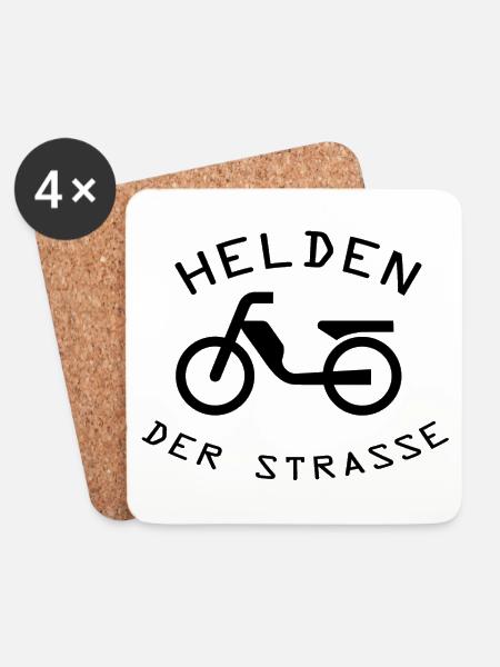Helden der STRASSE - Untersetzer (4er-Set) - Weiß