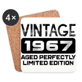 Vintage 1967 - Untersetzer (4er-Set) - Weiß - Vorne