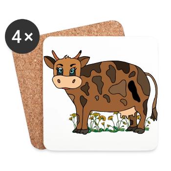 Cow - Coasters (set of 4) - white - Front