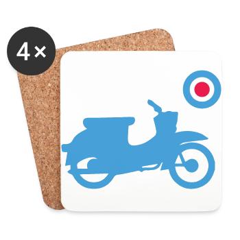 Schwalbe Mod Great Britain Style - Untersetzer (4er-Set) - Weiß - Vorne