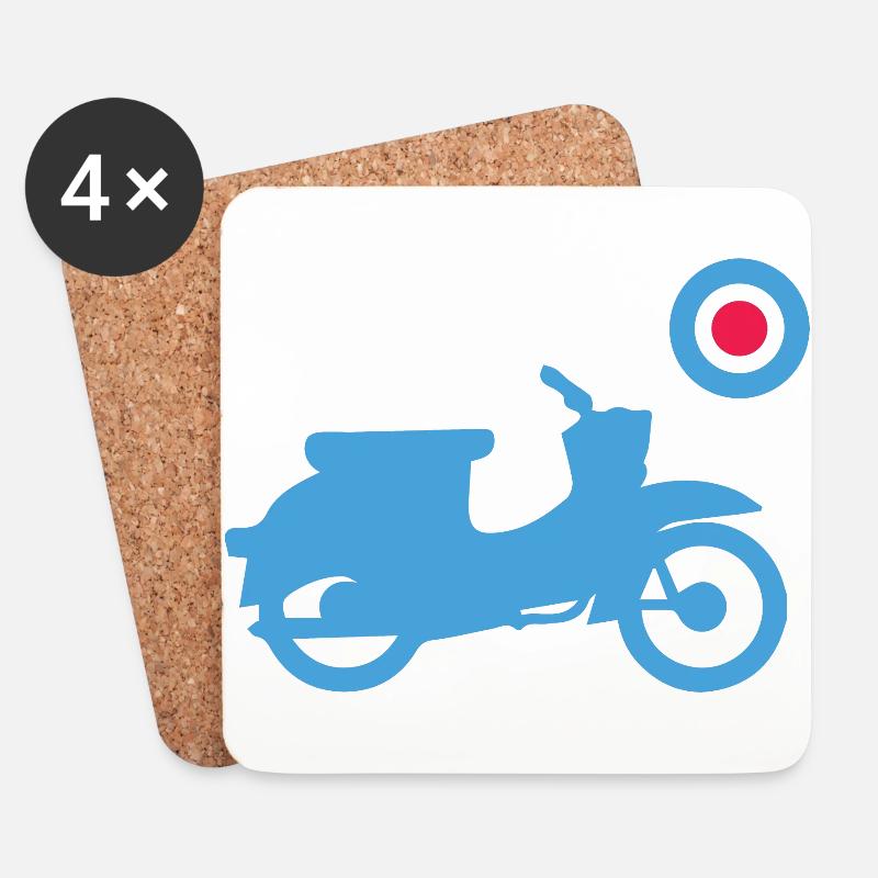 Schwalbe Mod Great Britain Style - Coasters (set of 4) - white