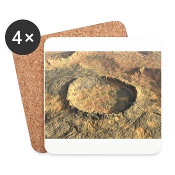 Kraterlandschaft, Einschlagkrater, Krater - Untersetzer (4er-Set) - Weiß - Vorne