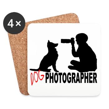 DOG PHOTOGRAPHER - Coasters (set of 4) - white - Front