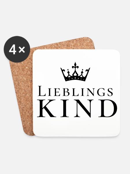 Lieblingskind - Untersetzer (4er-Set) - Weiß
