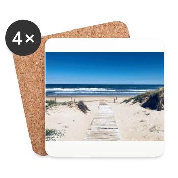 Way to the sea - Coasters (set of 4) - white - Front
