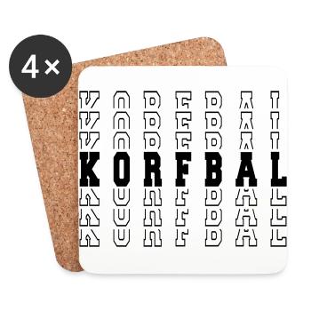 korfball SPIEGEL - Untersetzer (4er-Set) - Weiß - Vorne