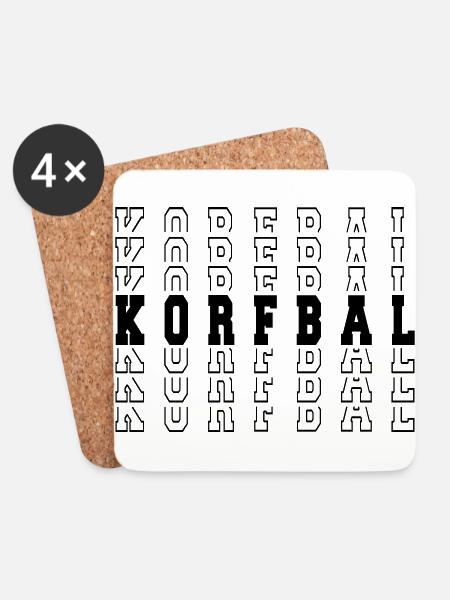 korfball MIRROR - Coasters (set of 4) - white