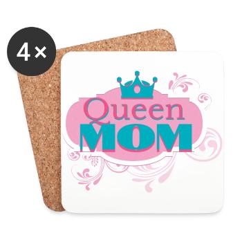 Queen Mom - Coasters (set of 4) - white - Front