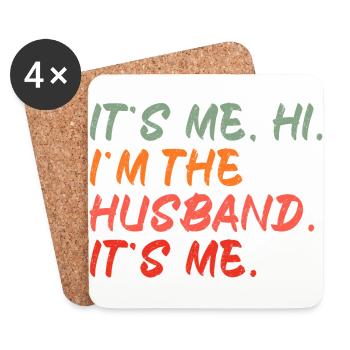 Funny Its Me Hi Im The Husband Its Me Best Swiftie - Coasters (set of 4) - white - Front