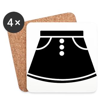 Black Logo - Coasters (set of 4) - white - Front