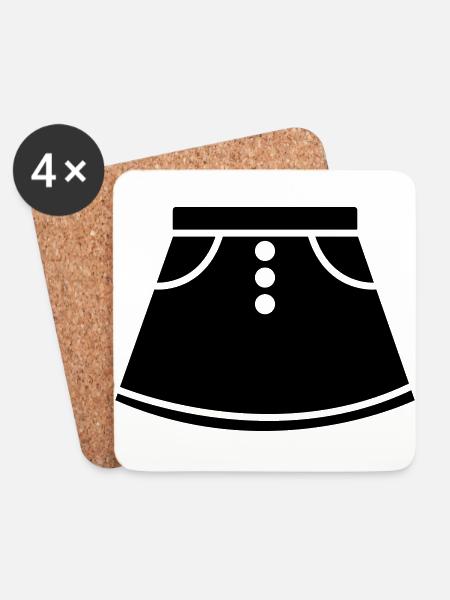 Black Logo - Coasters (set of 4) - white