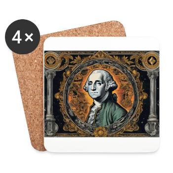 George Washington-U.S. PRESIDENT - Coasters (set of 4) - white - Front